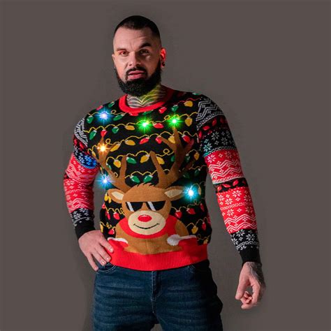 mens ugly light up christmas sweaters|extremely ugly christmas sweaters.